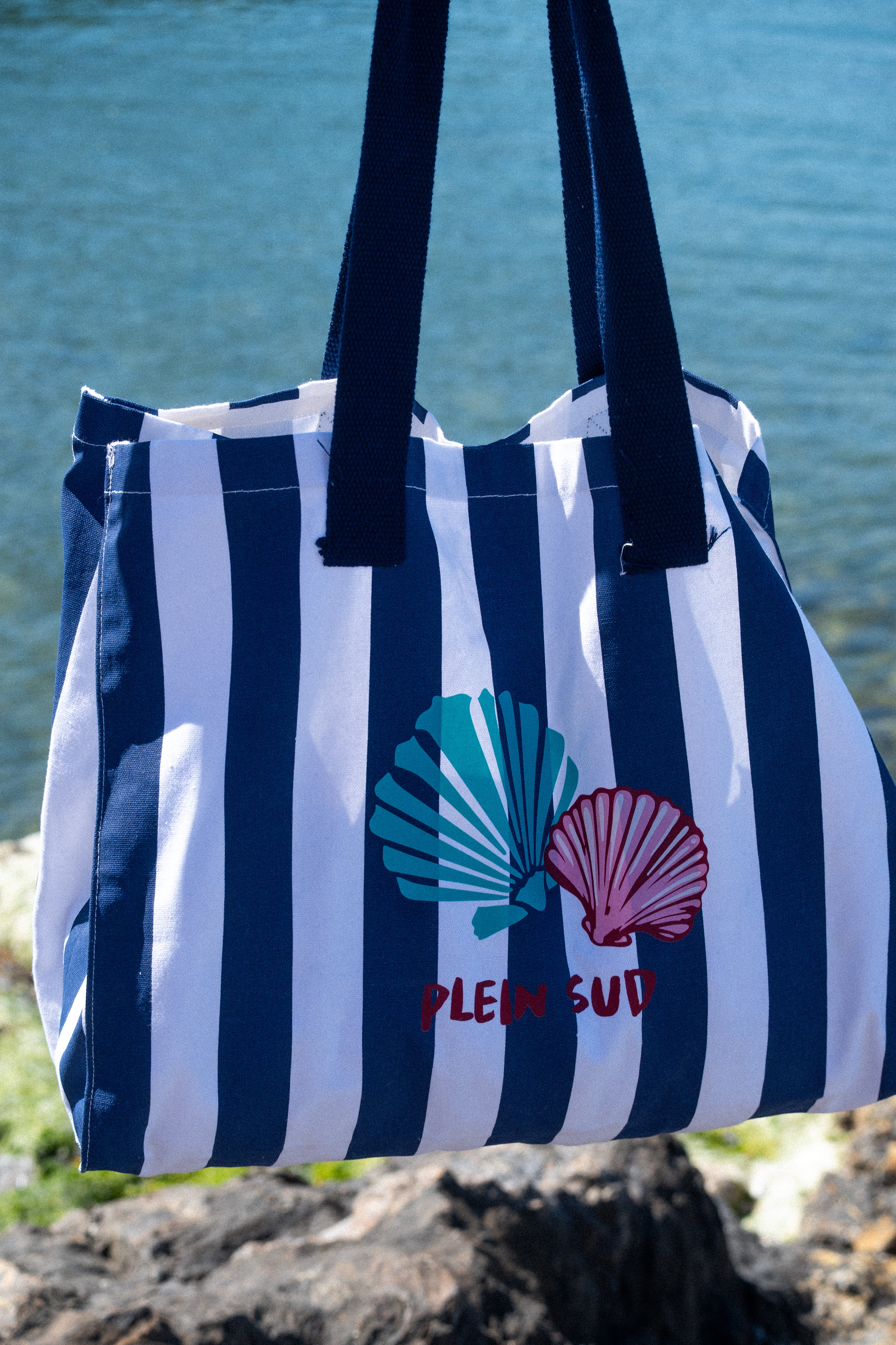 Sac rayé coton bleu vermeille coast
