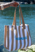 Sac beige rayé Vermeille Coast