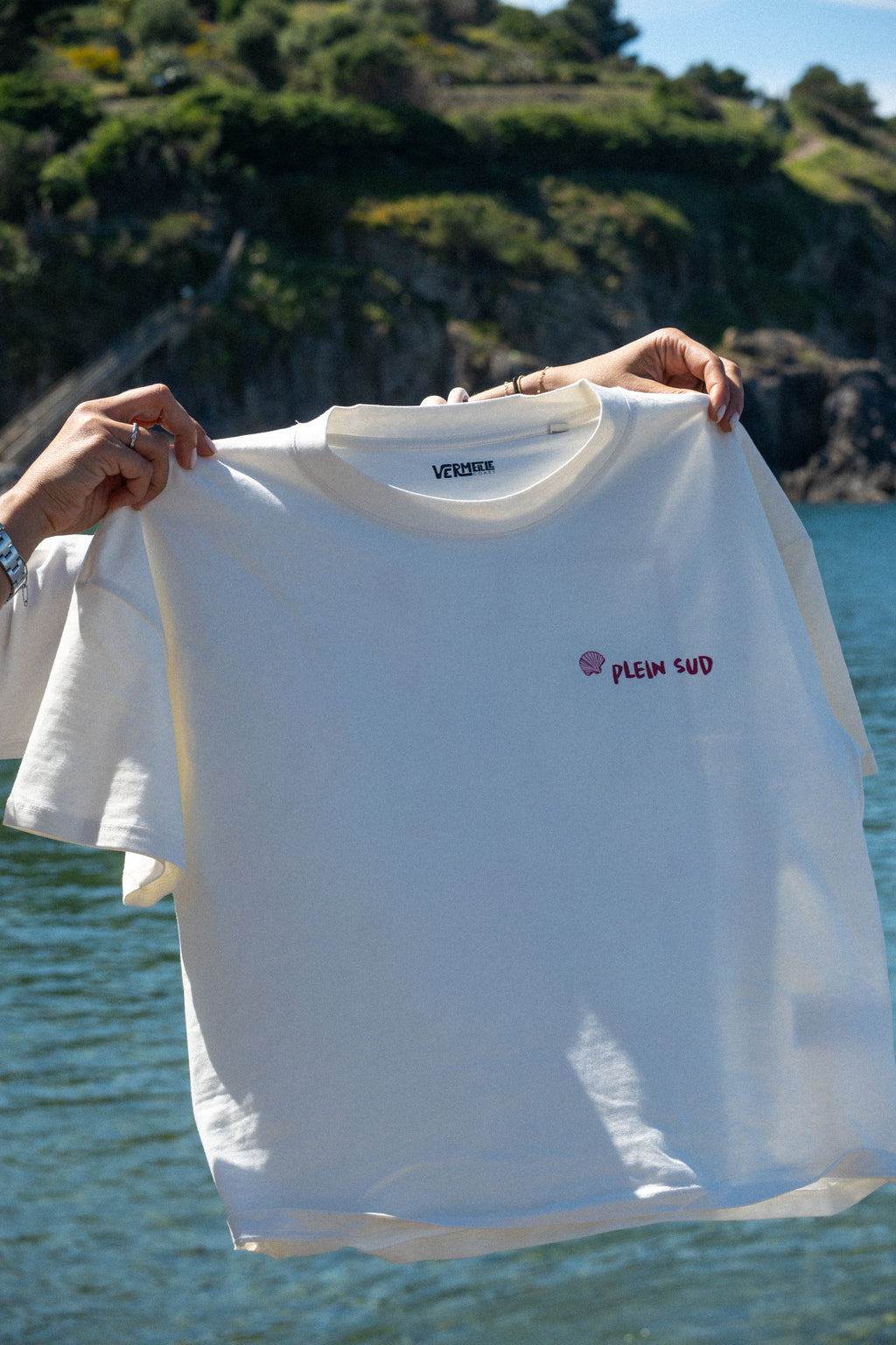 T-shirt ivoire oversize Plein Sud Vermeille Coast