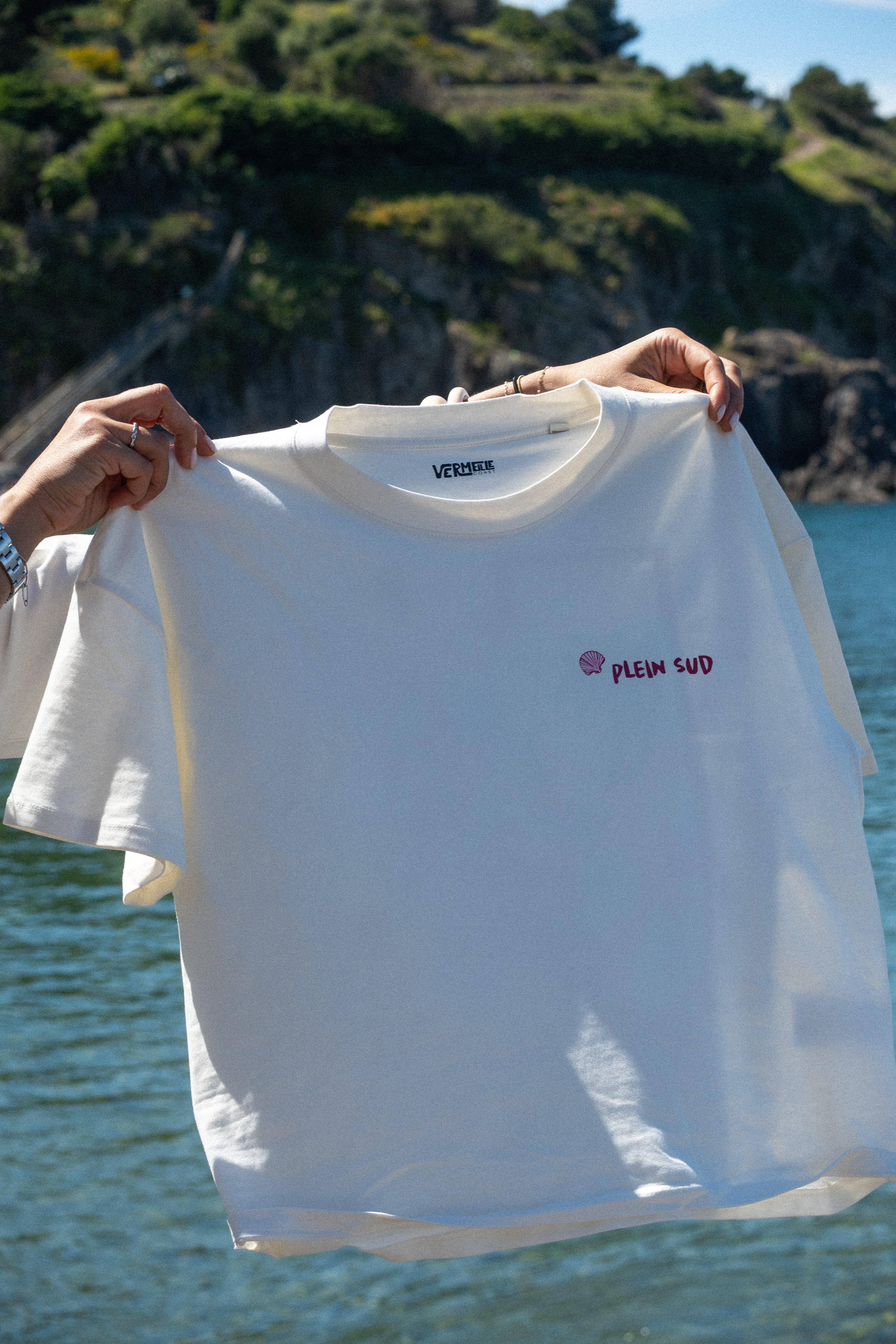 T-shirt ivoire oversize Plein Sud Vermeille Coast