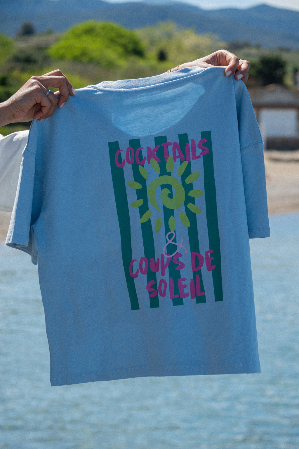 Vermeille coast t-shirt bleu oversize 